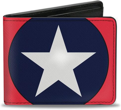 Buckle-Down Men's Bifold Wallet Captain America, 4.0" x 3.5", Captain America, 4.0" x 3.5", Buckle-down Bifold Wallet Captain America in Kuwait