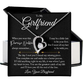 To My Girlfriend Forever Love Necklace, Necklace For Girlfriend, Boyfriend Girlfriend Necklace, Romantic Gift for Girlfriend from Boyfriend, Promise Necklace For Her, Birthday Gifts For Girlfriend, Anniversary Christmas Gift for Girlfriend in Kuwait