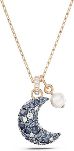SWAROVSKI Luna Pendant, Moon, Multicolored, Rose gold-tone Finish, One Size, Brass, No Gemstone in Saudi Arabia