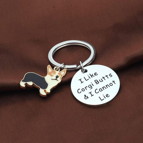 HOLLP Corgi Jewelry Corgi Mom Girls Gift I Like Corgi Butts and I Cannot Lie Keychain Corgi Lovers Gift in Saudi Arabia