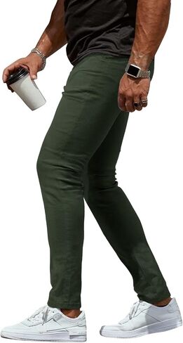 Woenzaia Men's Fashion Slim Fit Dress Pants Stretch Golf Pants Casual Travel Slacks in Saudi Arabia
