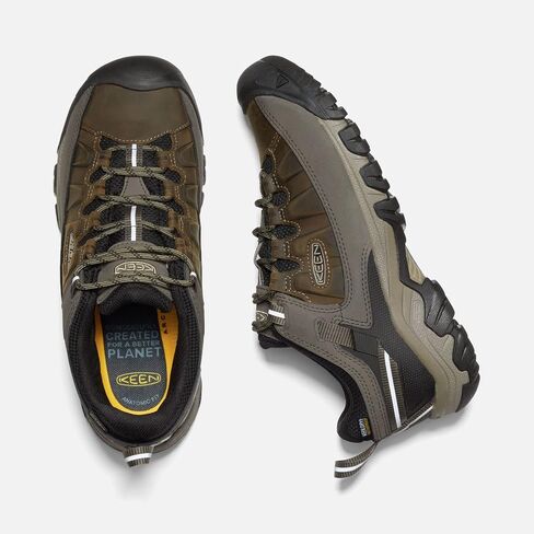 KEEN Men's Targhee 3 Low Height Waterproof Hiking Shoes, Bungee Cord/Black, 15 Wide in Saudi Arabia