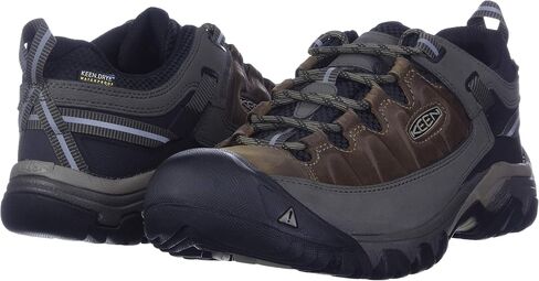 KEEN Men's Targhee 3 Low Height Waterproof Hiking Shoes, Bungee Cord/Black, 15 Wide in Saudi Arabia