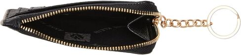 Anne Klein Zip and Go Curved Card Case In Color-Blocked Stone/Black One Size in Kuwait