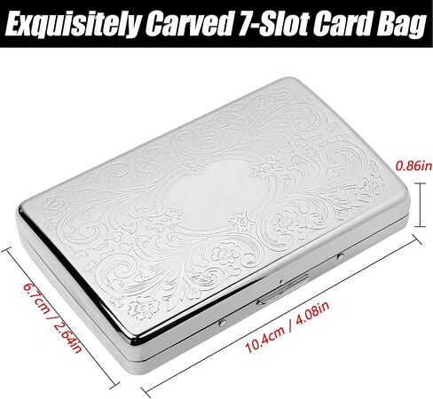 RFID Slim Metal Shielding Credit Card Holder/Protective Sleeve Travel Wallet for Men and Women (Arabesque Black) in Saudi Arabia