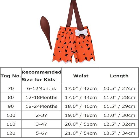 OMFIONES Toddler Kids Caveman Flintstones Costume Historical Stone Age Themed Birthday Outfit Halloween Dress Up Photo Shoot in Kuwait