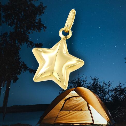 حلية متدلية على شكل نجمة من الذهب الاصفر عيار 14 قيراط من لوتشيتا للاساور والقلائد للنساء والبنات، XD1691-SC55، معدن in Kuwait