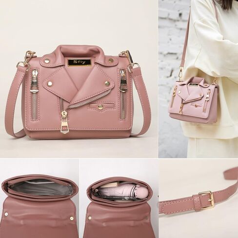 Sfly Women Satchel Chain Strap Shoulder Bag Leather Crossbody Handbags Ladies Evening Clutch Purse Unique Cute Jacket Bag in Kuwait