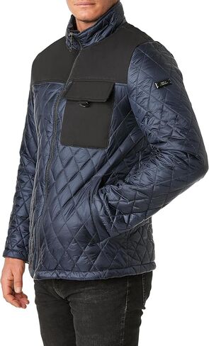 Vince Camuto Men's Quilted Mix Media Jacket in Saudi Arabia