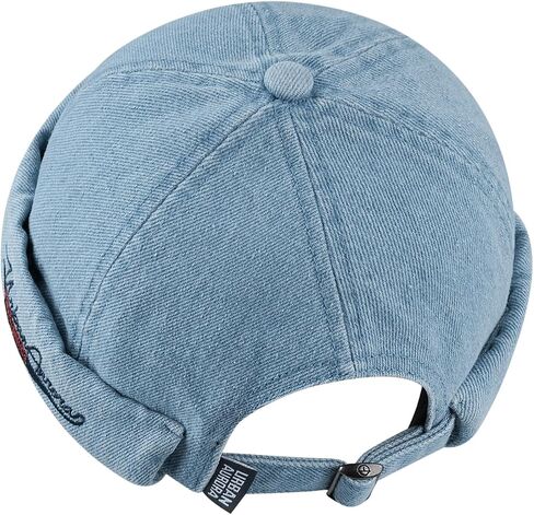 Croogo Denim Docker Hat Fashion Brimless Beanie Hat Retro Worker Skull Cap Rolled Cuff Sailor Cap Hip Hop Dancing Watch Cap in Saudi Arabia