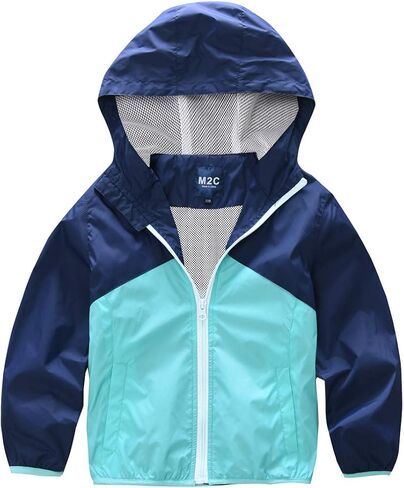 M2C Boys & Girls Hooded Light Weight Windbreaker Water Resistant Jacket in Saudi Arabia