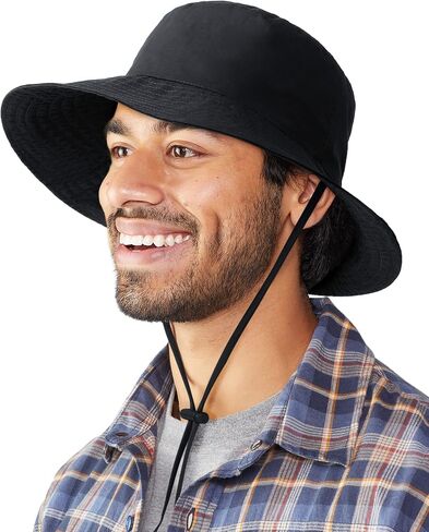 Waterproof Bucket Rain Hat for Men Women Wide Brim Sun Protection Packable Boonie Hat Outdoor Beach Safari Fishing Hat in Saudi Arabia