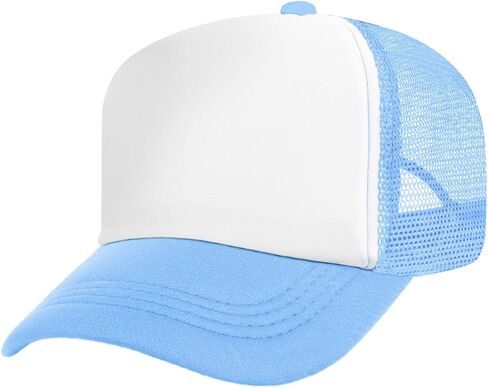 TopTie Kids 5 Panel Mesh Trucker Cap Adjustable Snapback Hat Blank Foam Trucker Hat in Saudi Arabia