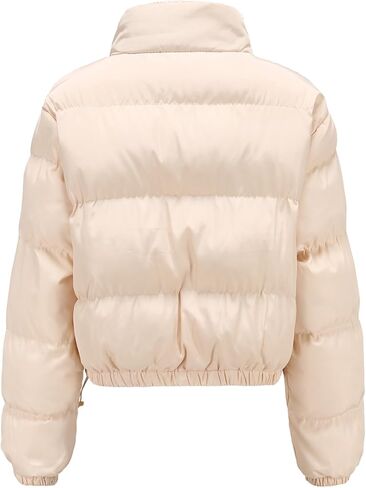 سترات شتوية نسائية من FHQueen معطف اسكواش خفيف الوزن مبطن بسحاب من الصوف للأسفل ملابس خارجية قصيرة منفوخة in Kuwait