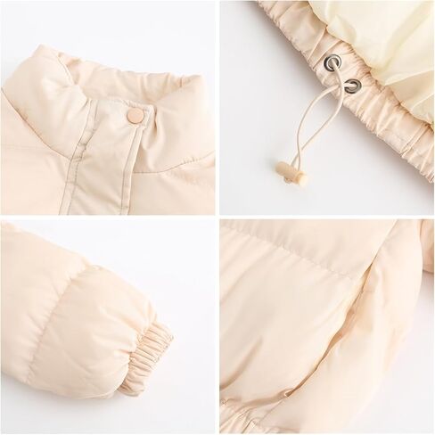 سترات شتوية نسائية من FHQueen معطف اسكواش خفيف الوزن مبطن بسحاب من الصوف للأسفل ملابس خارجية قصيرة منفوخة in Kuwait