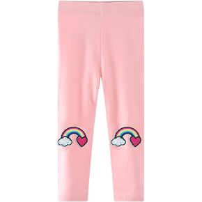 Girl Unicorn Leggings Little Kid Embroidery Rainbow Legging Tights Trousers Slim Long Pants in Saudi Arabia