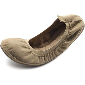 Ollio Women's Shoes Faux Suede Comfort Ballet Flat
