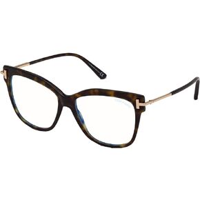 Tom Ford FT 5704-B BLUE BLOCK Dark Havana/Blue Filter 54/15/140 women Eyewear Frame in Saudi Arabia