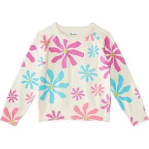 Hatley Girl's Groovy Floral Pullover Sweater (Toddler/Little Kids/Big Kids) Natural 8 (Big Kid) in Saudi Arabia