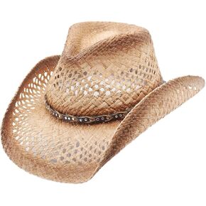 قبعة ميسا رافيا سترو الغربية كاوبوي الصيفية للشمس من سيلفر كانيون، طبيعية in Kuwait