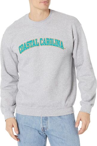 NCAA Coastal Carolina Chanticleers 50/50 Blended 8-Ounce Vintage Arch Crewneck Sweatshirt in Saudi Arabia