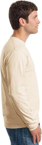 جيلدان تي شيرت رجالي باكمام طويلة مصنوع من القطن الترا، موديل G2400، ابيض، مقاس 3XL in Kuwait