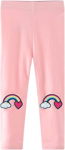 Girl Unicorn Leggings Little Kid Embroidery Rainbow Legging Tights Trousers Slim Long Pants in Saudi Arabia