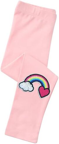 Girl Unicorn Leggings Little Kid Embroidery Rainbow Legging Tights Trousers Slim Long Pants in Saudi Arabia