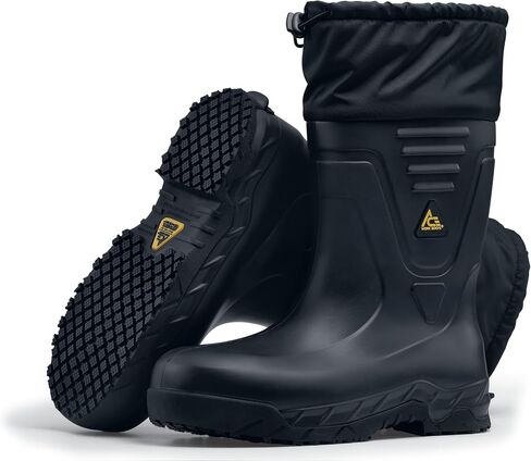Shoes for Crews Bullfrog Elite, Men's, Women's, Unisex Composite Toe (CT) Work Boots, Slip Resistant, Water Resistant, Black, Men's 6 / Women's 8 in Saudi Arabia