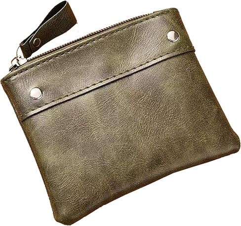 محفظة عملات معدنية صغيرة من جلد البولي يوريثين للرجال، محفظة تغيير ناعمة قابلة للتغيير، محفظة نقود معدنية للرجال (اخضر)، اخضر، عصرية, جريه مارل, عصري in Kuwait