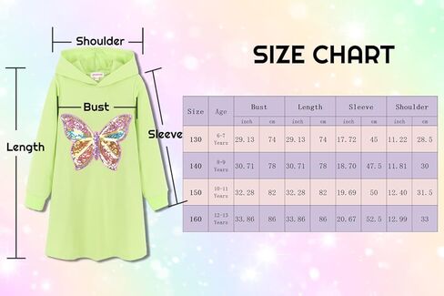 فستان بقلنسوة من JESKIDS للفتيات مزود بالترتر والفراشات وأكمام طويلة مع جيوب 4-13 T in Kuwait