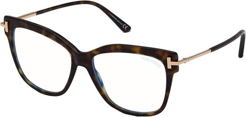 Tom Ford FT 5704-B BLUE BLOCK Dark Havana/Blue Filter 54/15/140 women Eyewear Frame in Saudi Arabia