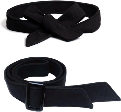 BMIROAMDFE 2 قطعة معطف حزام استبدال مع مشبك لينة ل معطف الصوف الأسود الشتاء خندق الكشمير سترة معطف طويل الفراء in Kuwait