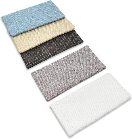 DIYOMR Set of 5 Canvas Eyeglass Bags, Squeeze Top Eyeglass Cases Burlap Weaving Unadorned Style in Kuwait