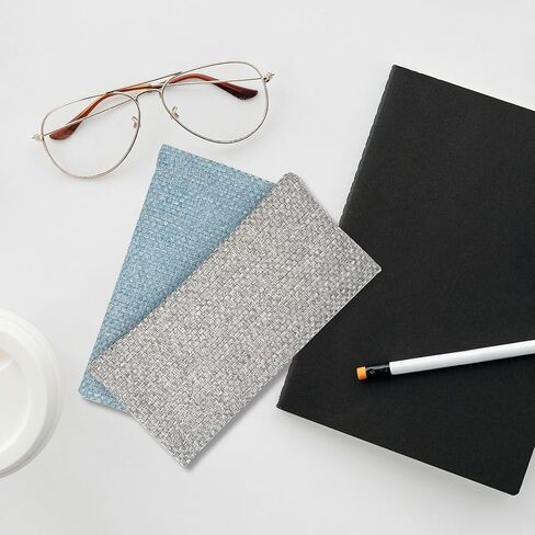 DIYOMR Set of 5 Canvas Eyeglass Bags, Squeeze Top Eyeglass Cases Burlap Weaving Unadorned Style in Kuwait