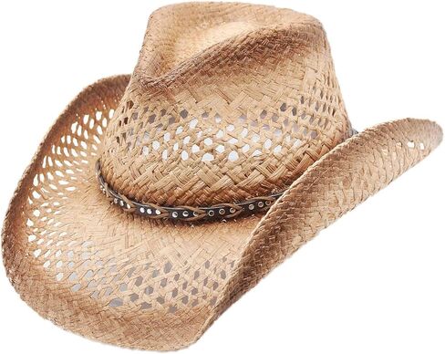 قبعة ميسا رافيا سترو الغربية كاوبوي الصيفية للشمس من سيلفر كانيون، طبيعية in Kuwait