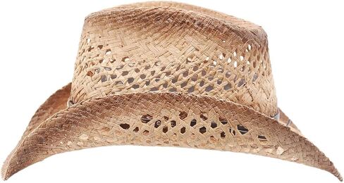 قبعة ميسا رافيا سترو الغربية كاوبوي الصيفية للشمس من سيلفر كانيون، طبيعية in Kuwait