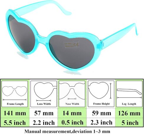 Mosheng 12 Pack Neon Colors Heart Sunglasses for Women Wholesale Unisex 80's Party Favors Eyewear Multiple Choice(heart 12 pack) in Saudi Arabia