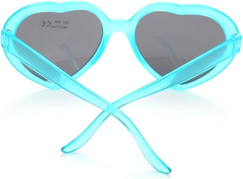 Mosheng 12 Pack Neon Colors Heart Sunglasses for Women Wholesale Unisex 80's Party Favors Eyewear Multiple Choice(heart 12 pack) in Saudi Arabia