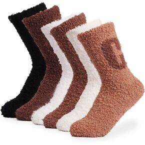 جوارب ARBINSON Fuzzy Warm Slipper للنساء، جوارب نوم منزلية شتوية دافئة من القطيفة الناعمة in Kuwait