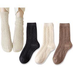 CHUNFO Warm Women Ankle Winter Thermal Boot Socks Cute Christmas Cotton Slipper Crew Sock 6 Pairs