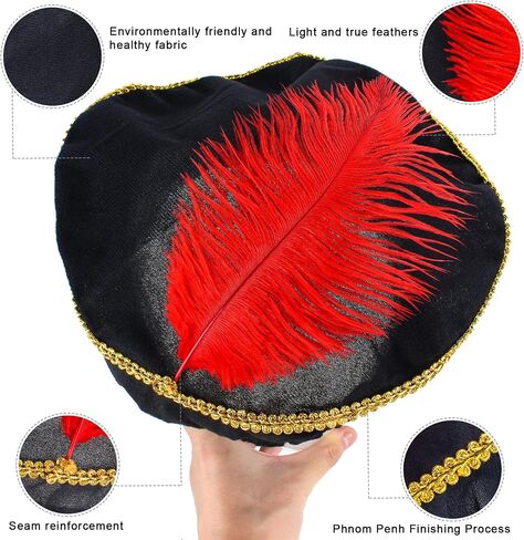 Yewong 3 Pieces Renaissance Costume Accessories Include Medieval Hat with Beard Lace Jabot Collar for Halloween Renaissance Fancy Party Stage Show Cosplay Supplies in Saudi Arabia