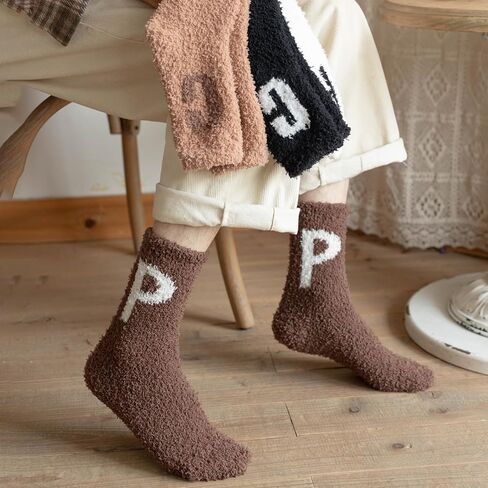 جوارب ARBINSON Fuzzy Warm Slipper للنساء، جوارب نوم منزلية شتوية دافئة من القطيفة الناعمة in Kuwait