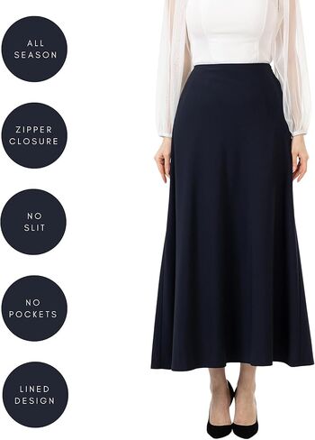 G-Line A-Line Maxi Skirts for Women, Business Casual Flared Long Skirt, High Waisted Skirts for Women, Plus Size Skirt, S-5XL in Kuwait