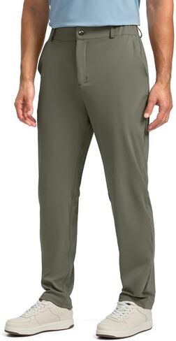 Soothfeel Men's Golf Pants with 5 Pockets Slim Fit Stretch Sweatpants Casual Travel Dress Work Pants for Men in Saudi Arabia