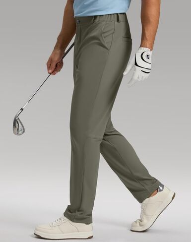 Soothfeel Men's Golf Pants with 5 Pockets Slim Fit Stretch Sweatpants Casual Travel Dress Work Pants for Men in Saudi Arabia