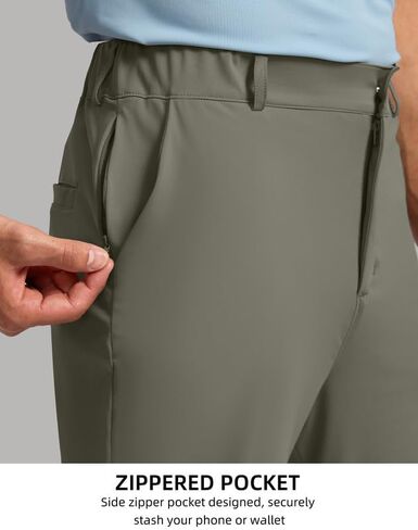 Soothfeel Men's Golf Pants with 5 Pockets Slim Fit Stretch Sweatpants Casual Travel Dress Work Pants for Men in Saudi Arabia