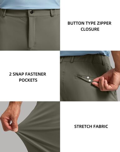 Soothfeel Men's Golf Pants with 5 Pockets Slim Fit Stretch Sweatpants Casual Travel Dress Work Pants for Men in Saudi Arabia