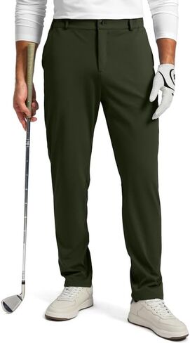 Soothfeel Men's Golf Pants with 5 Pockets Slim Fit Stretch Sweatpants Casual Travel Dress Work Pants for Men in Saudi Arabia