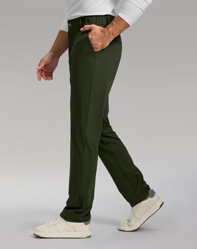 Soothfeel Men's Golf Pants with 5 Pockets Slim Fit Stretch Sweatpants Casual Travel Dress Work Pants for Men in Saudi Arabia